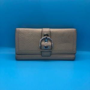 COACH Beige Leather Wallet